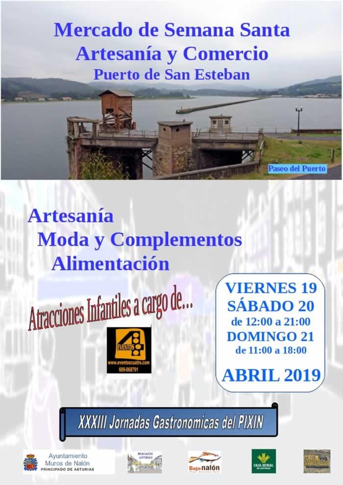 Mercado de semana santa de artesania y comercio en San Esteban de