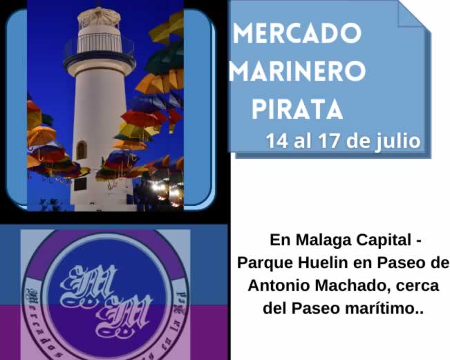 Julio 2022 Mercado marinero pirata en Malaga capital