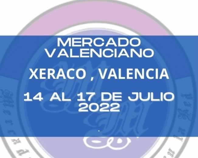 Julio 2022 Mercado valenciano en Xeraco , Valencia