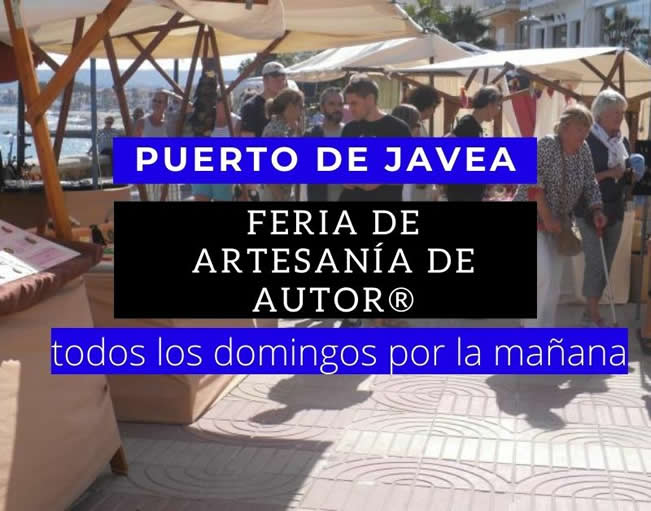 Feria de artesania de Autor en el Puerto de Javea todos los domingos por la mañana