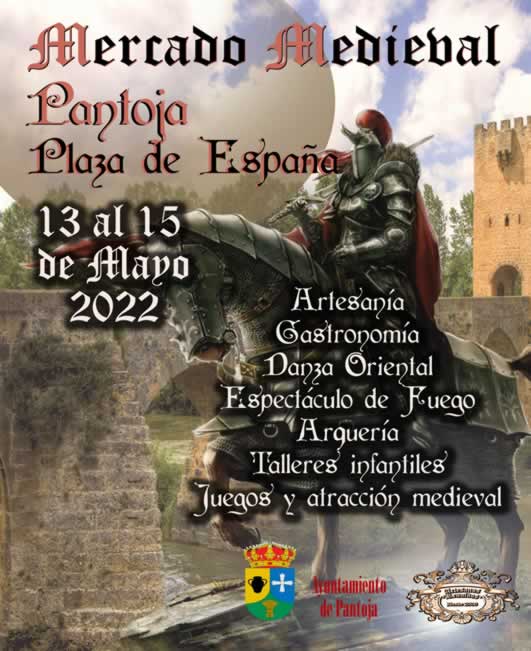 13 al 15 de Mayo 2022 Mercado medieval en Pantoja, Toledo