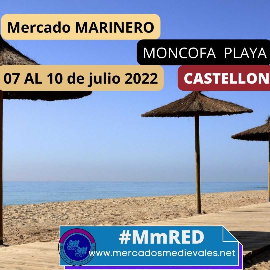 Mercado marinero en Moncofa playa , Castellon del 07 al 10 de Julio 2022