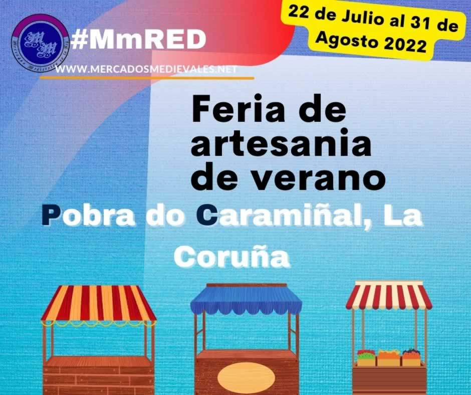 Feria de artesania de verano en Pobra do Caramiñal, La Coruña del 22 de Julio al 31 de Agosto 2022