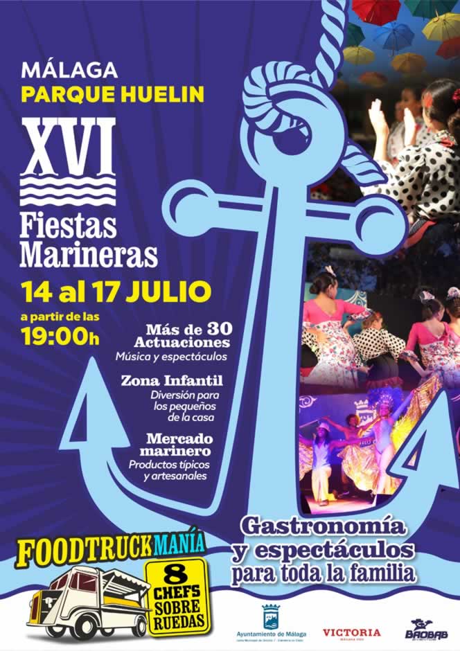 Mercado marinero en el Parque Huelin, Malaga 14 de Julio 2022