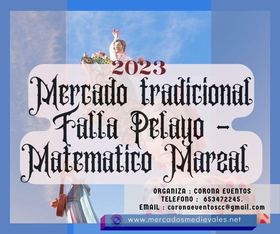Mercado tradicional en Falla Pelayo-matemático Marzal