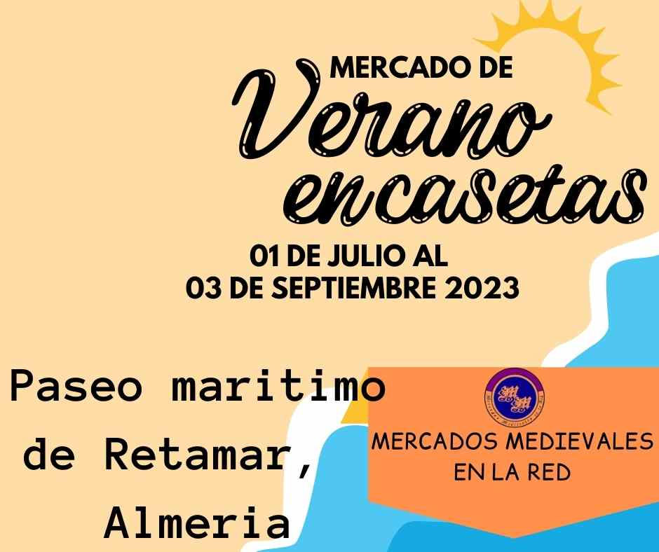 2023 Mercado de verano en la playa de Retamar, Almeria