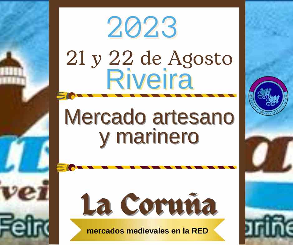 Mercado artesano y marinero en Riveira , A Coruña en Agosto 2023